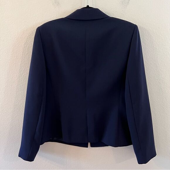 Jones Studio Blazer Navy Blue Size 12 Button Closure Fully Lined - Picture 6 of 7